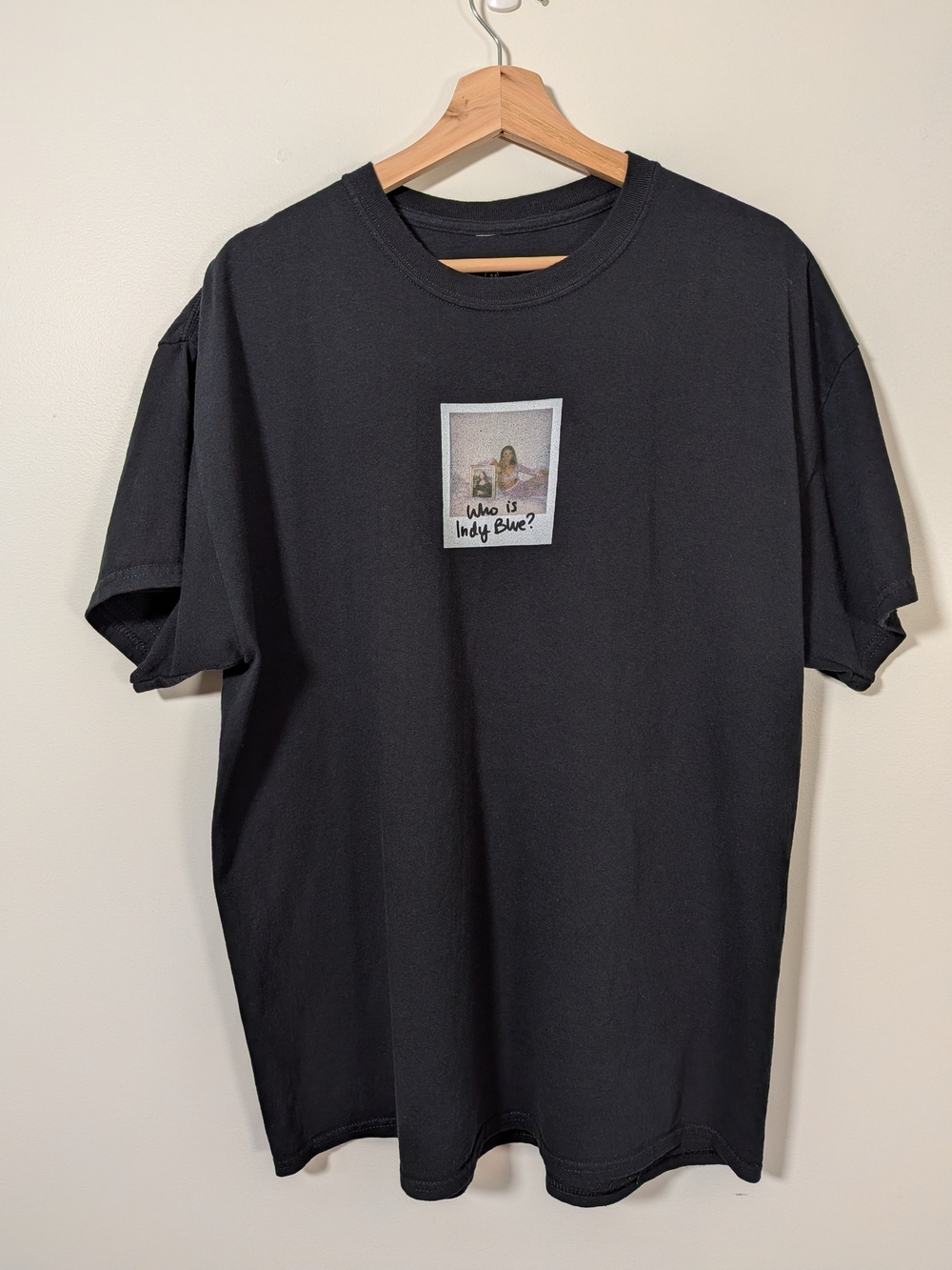 Lonely Ghost Indy Blue Unisex Black T-shirt XL